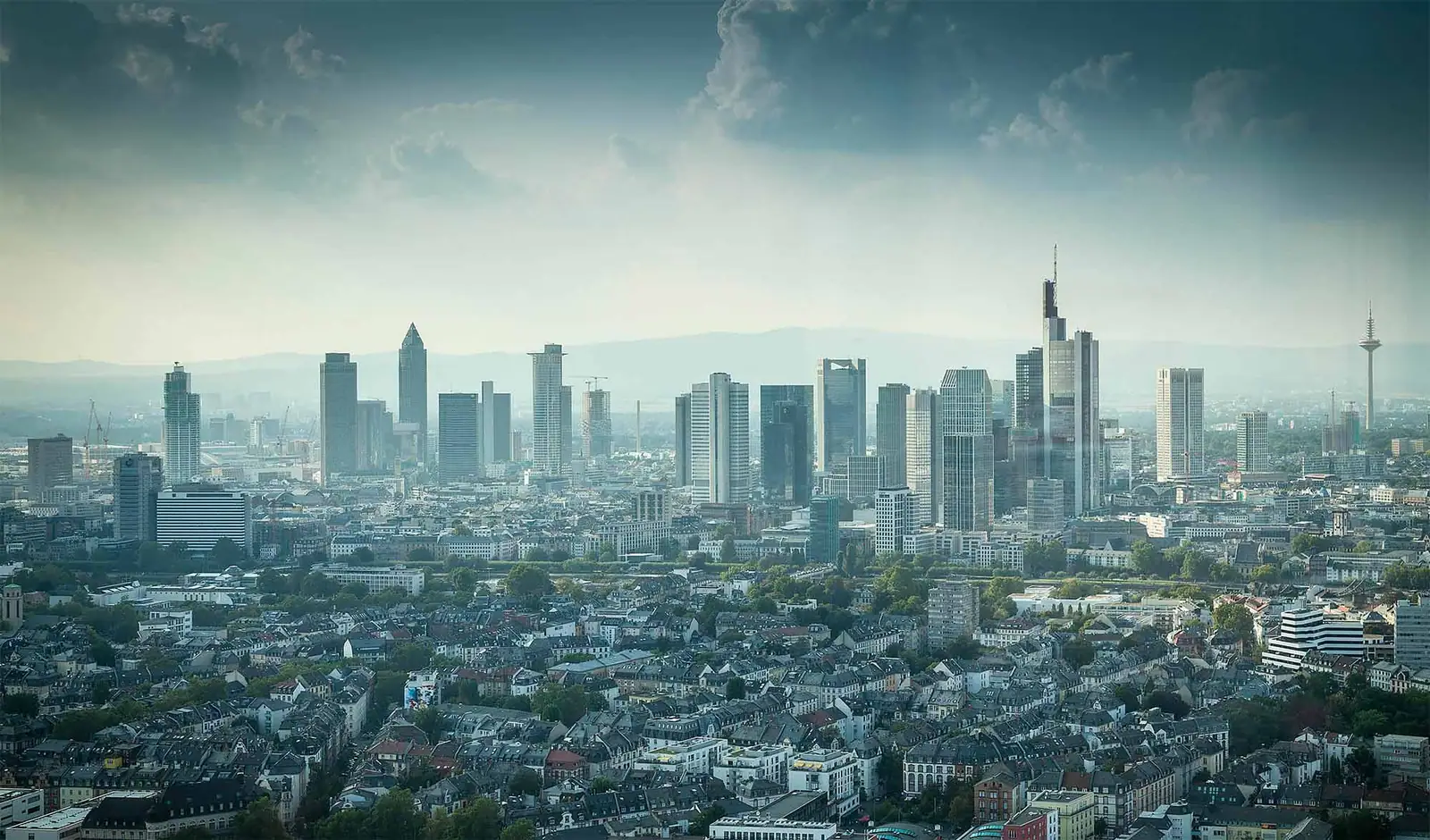 Frankfurt am Main at dusk